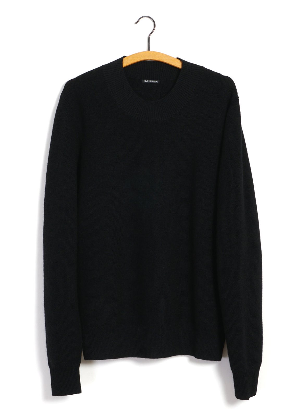 HANSEN GARMENTS - ANDRE | Knitted Crew Neck Sweater | Black - HANSEN Garments