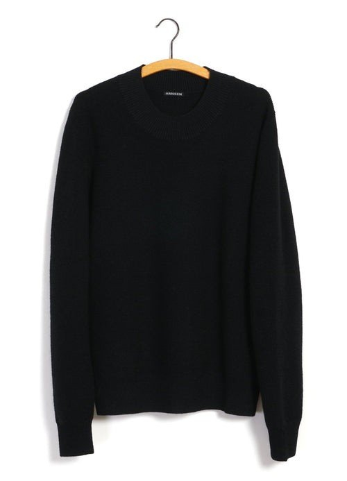 ANDRE | Knitted Crew Neck Sweater | Black