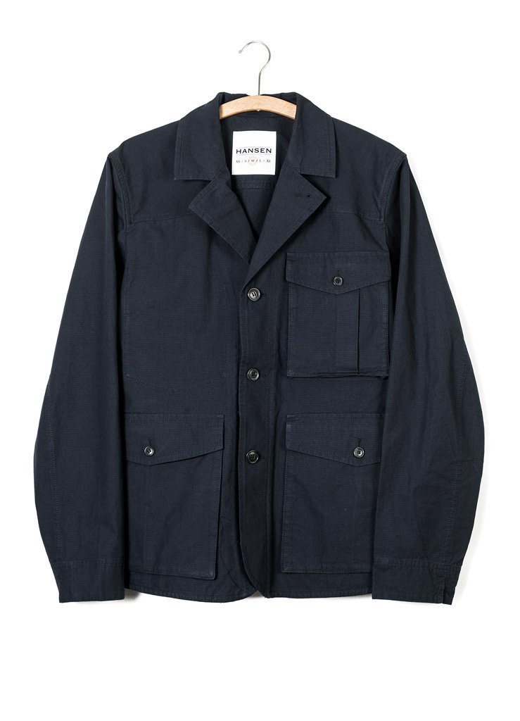 ANTON | Open Back Jacket | Actic Blue | HANSEN Garments