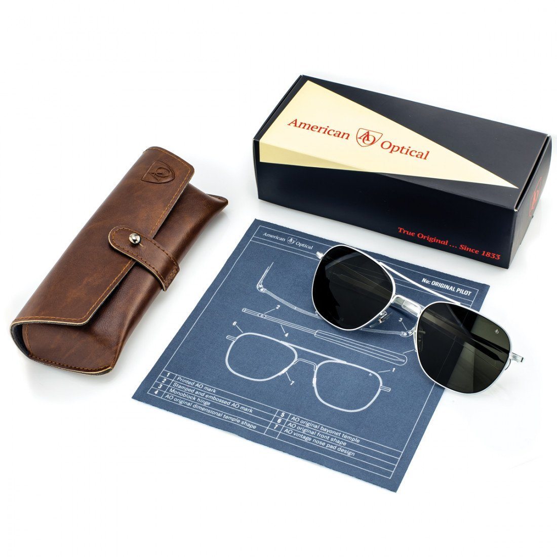 AO EYEWEAR - AO EYEWEAR | Original Pilot Sunglasses I Gold Grey - HANSEN Garments