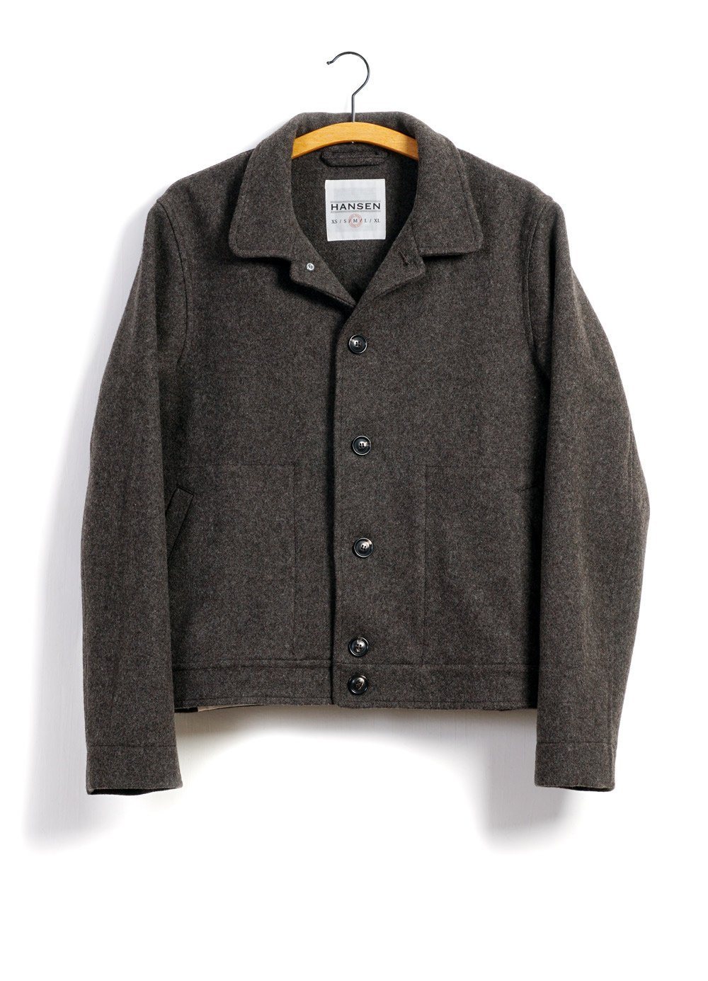 HANSEN Garments - ATLAS | Short Wool Felt Jacket | Brown - HANSEN Garments