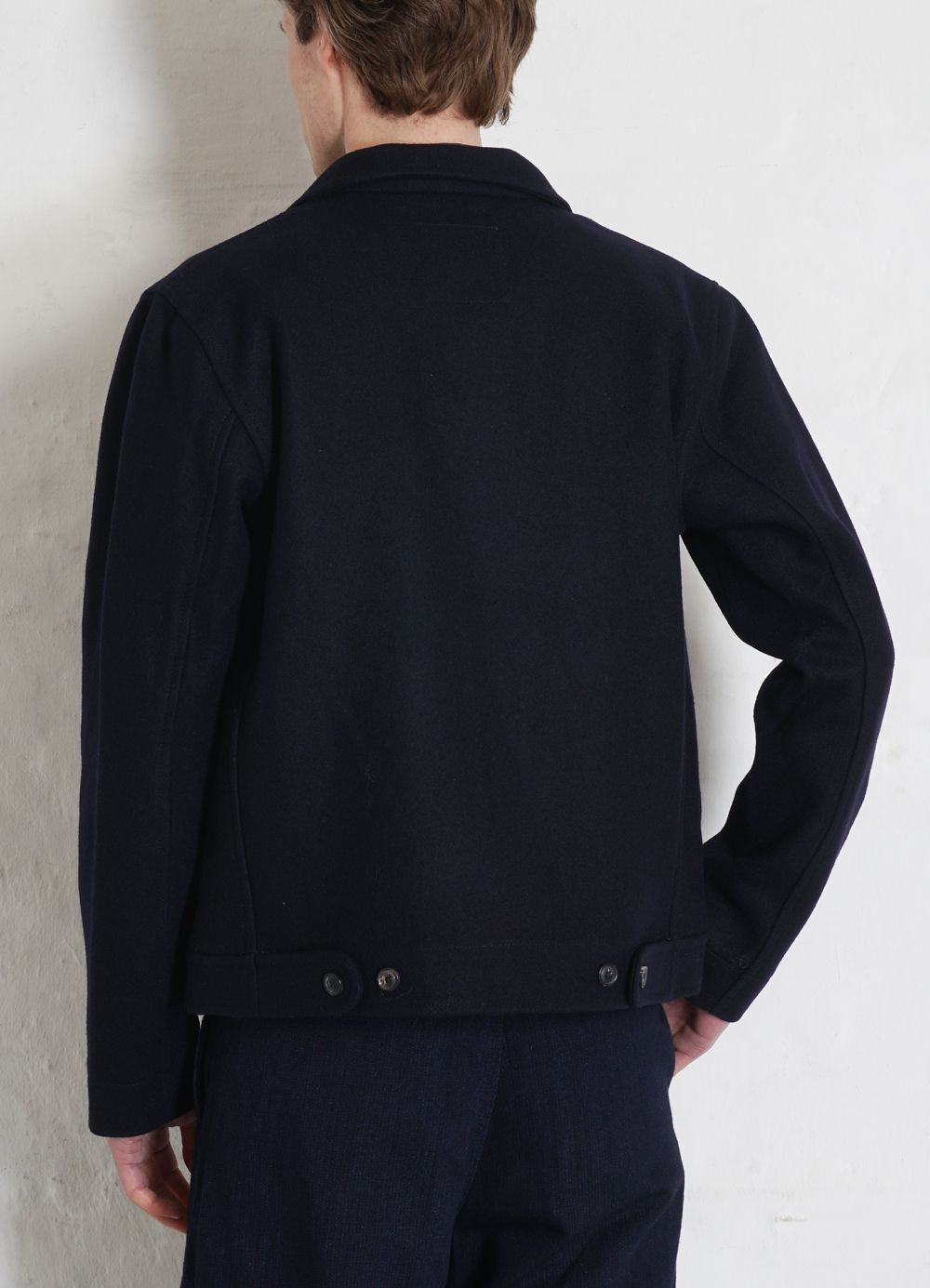 HANSEN Garments - ATLAS | Short Wool Felt Jacket | Classic Navy - HANSEN Garments