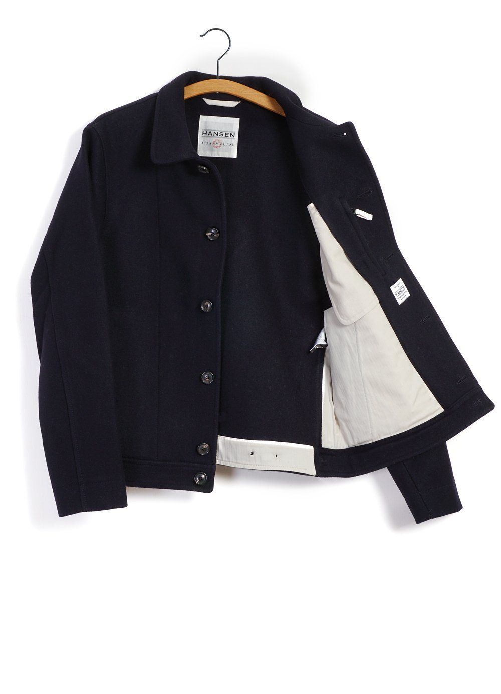 HANSEN Garments - ATLAS | Short Wool Felt Jacket | Classic Navy - HANSEN Garments