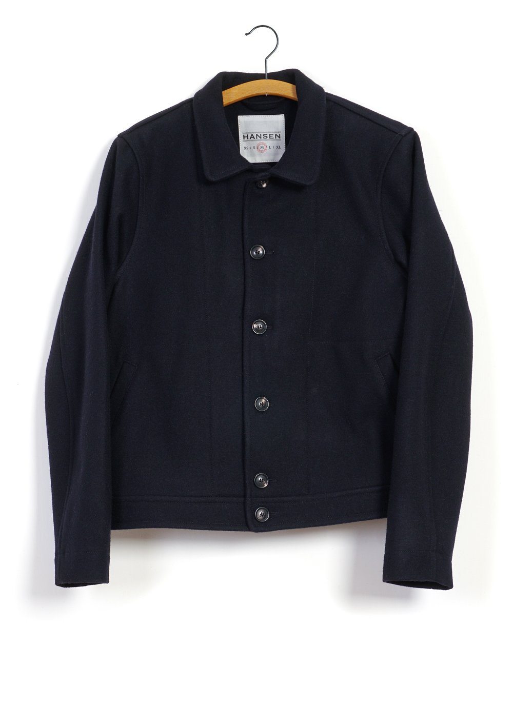 HANSEN Garments - ATLAS | Short Wool Felt Jacket | Classic Navy - HANSEN Garments