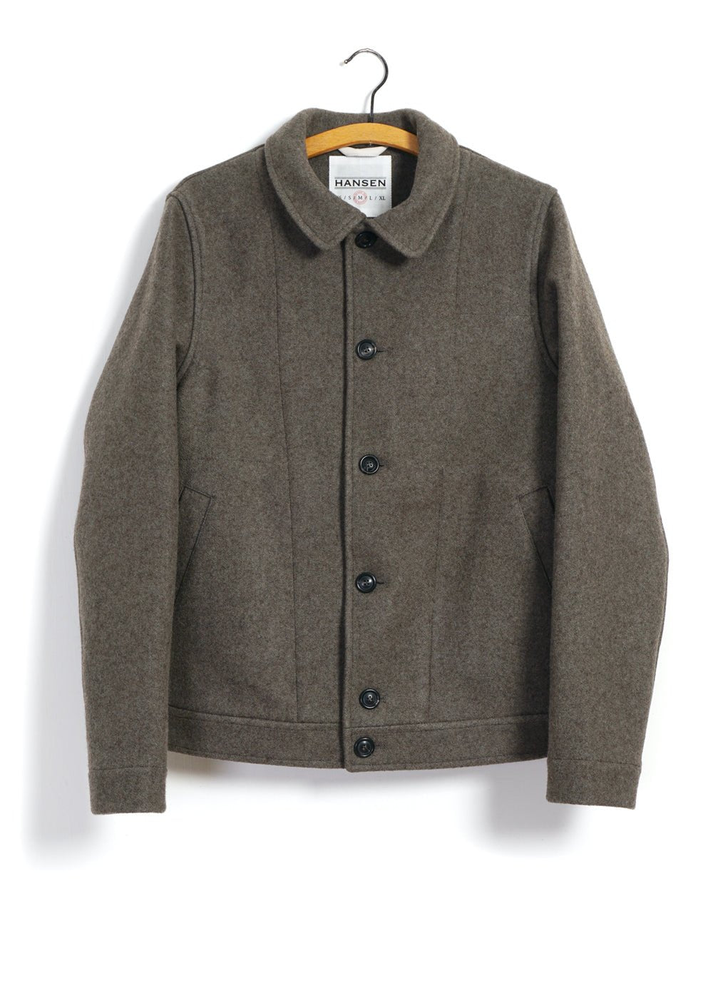 HANSEN GARMENTS - ATLAS | Short Wool Felt Jacket | Grey Brown - HANSEN Garments