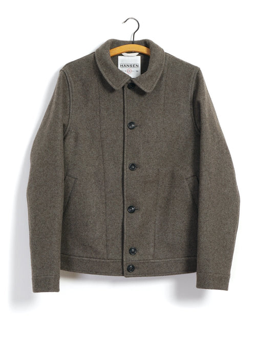 ATLAS | Short Wool Felt Jacket | Grey Brown