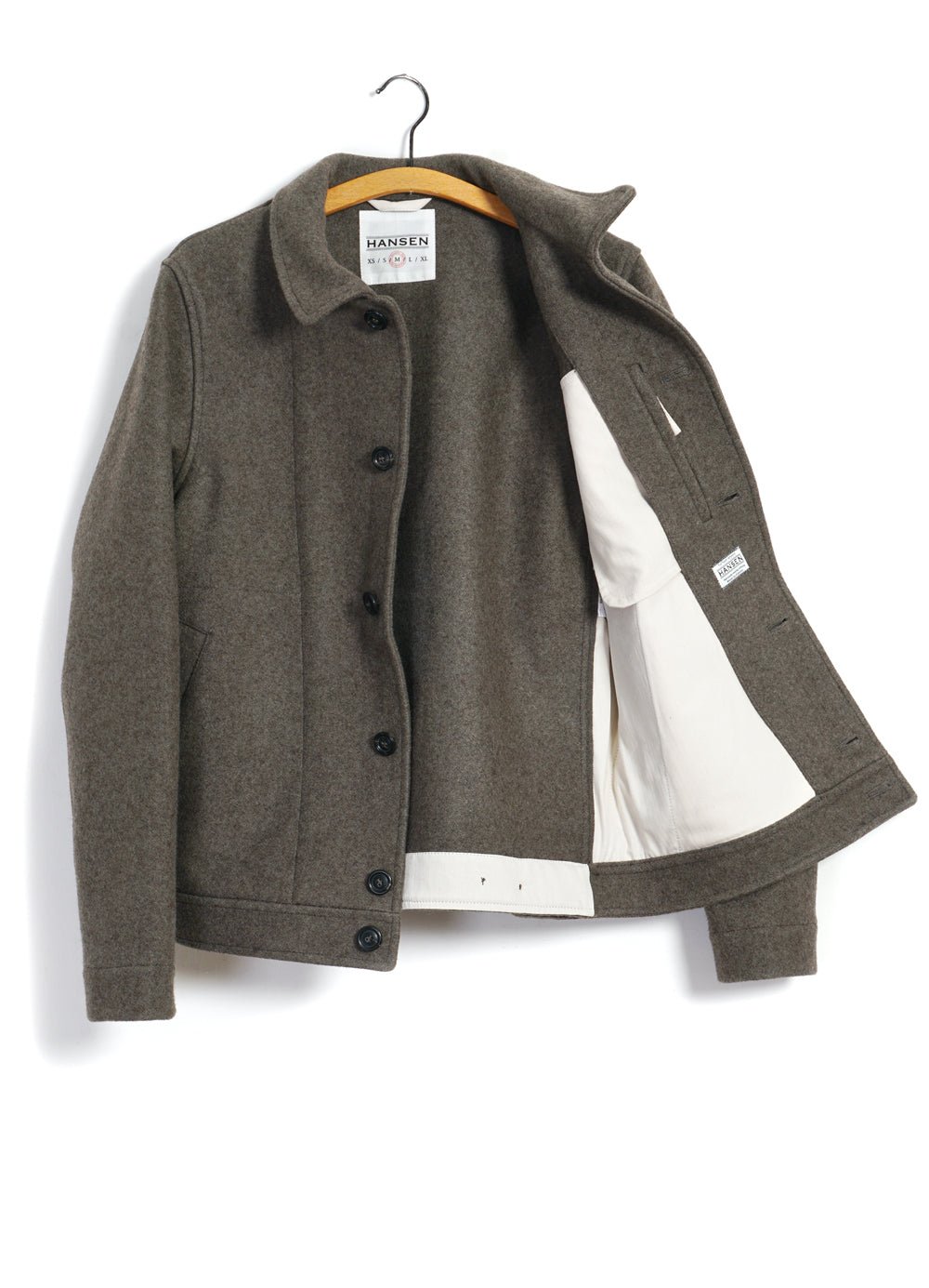 HANSEN GARMENTS - ATLAS | Short Wool Felt Jacket | Grey Brown - HANSEN Garments