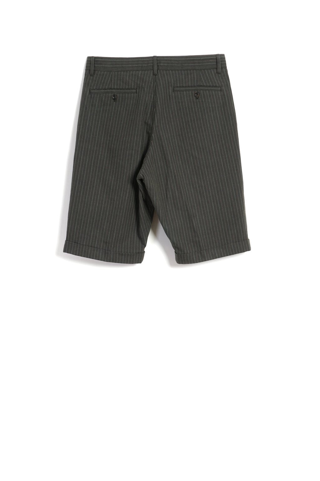 HANSEN GARMENTS - BIRK | Single Pleated Shorts | Khaki Pin - HANSEN Garments