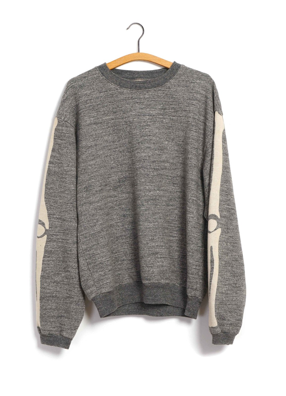 KAPITAL - BONE JERSEY | Grandrelle Crewneck Sweatshirt | Charcoal - HANSEN Garments