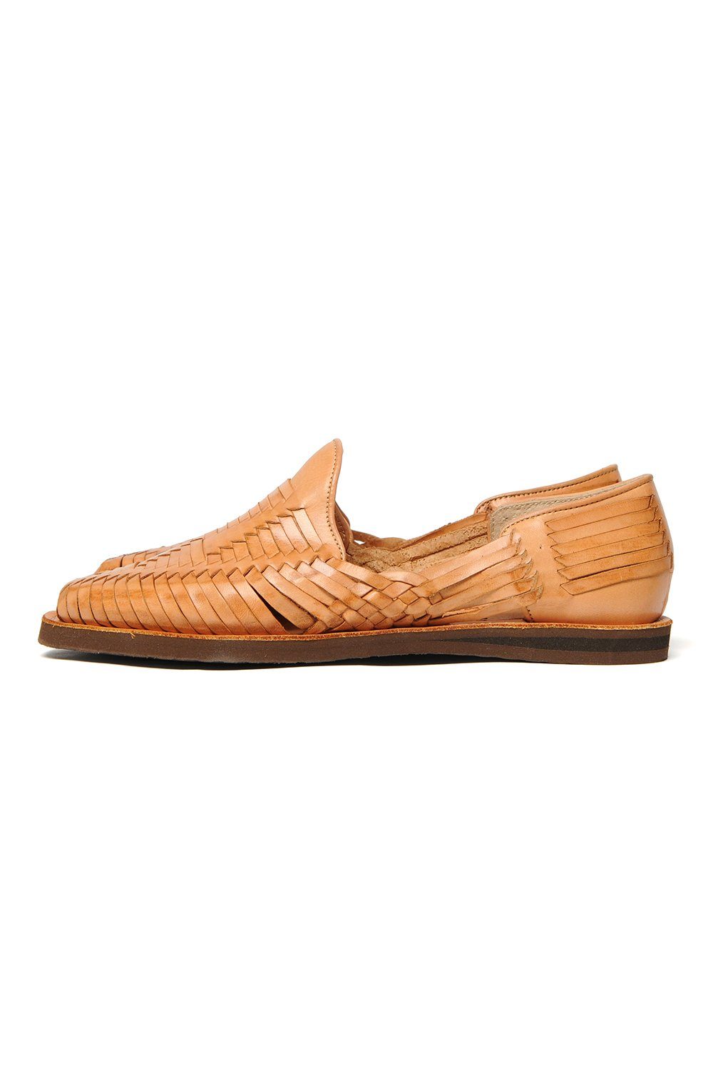 CHAMULA - Cancun Leather Huarache | Slip on Vegetable Tanned Sandals | Tan 1 - HANSEN Garments