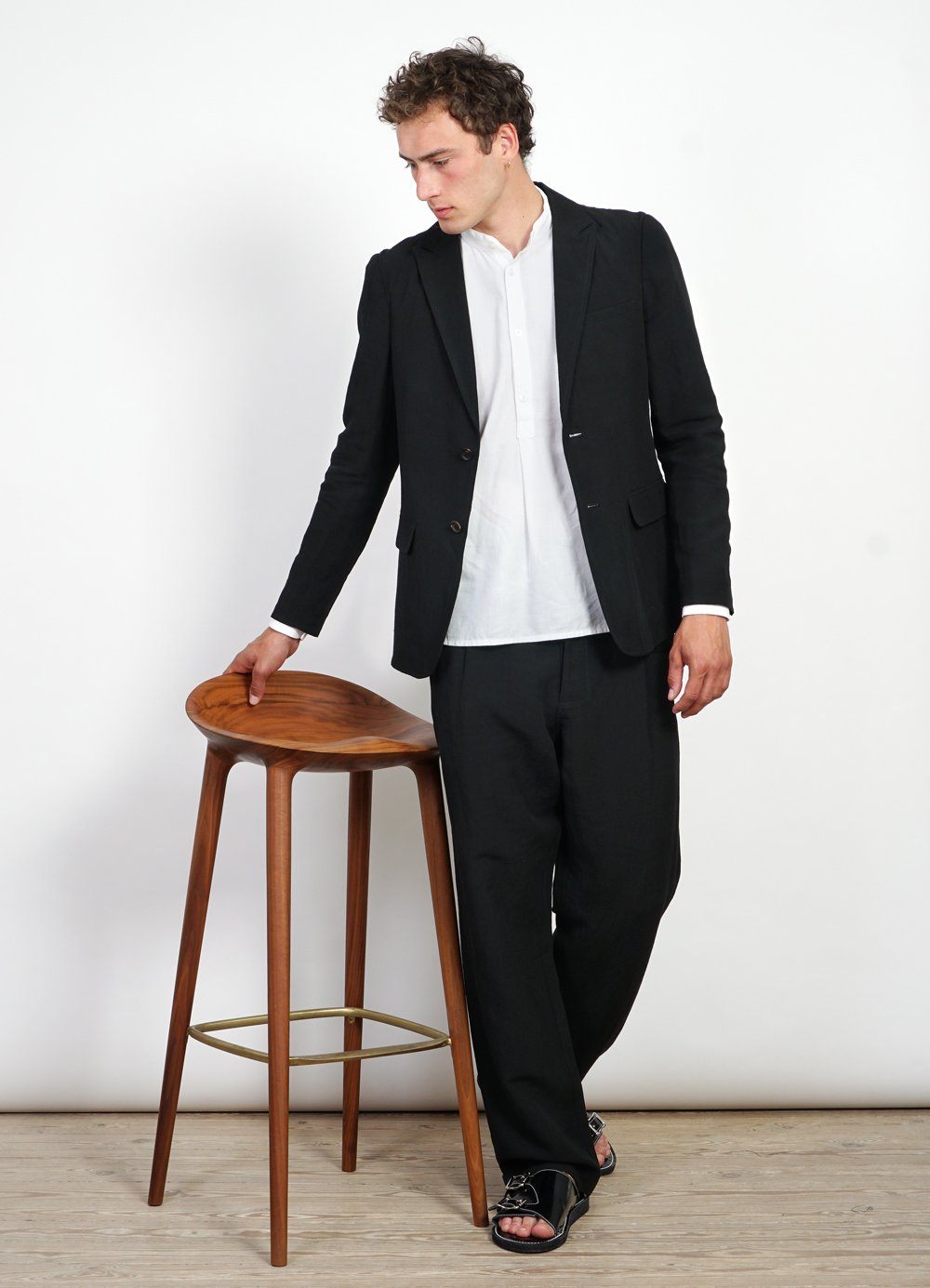 CHRISTOFFER | Two Button Blazer | Black -HANSEN Garments- HANSEN Garments