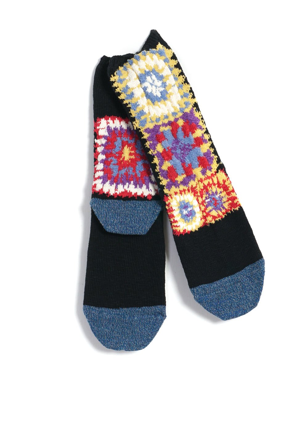 KAPITAL - CROCHET | 96 Yarns Socks With Crochet Lace Motif | Black - HANSEN Garments