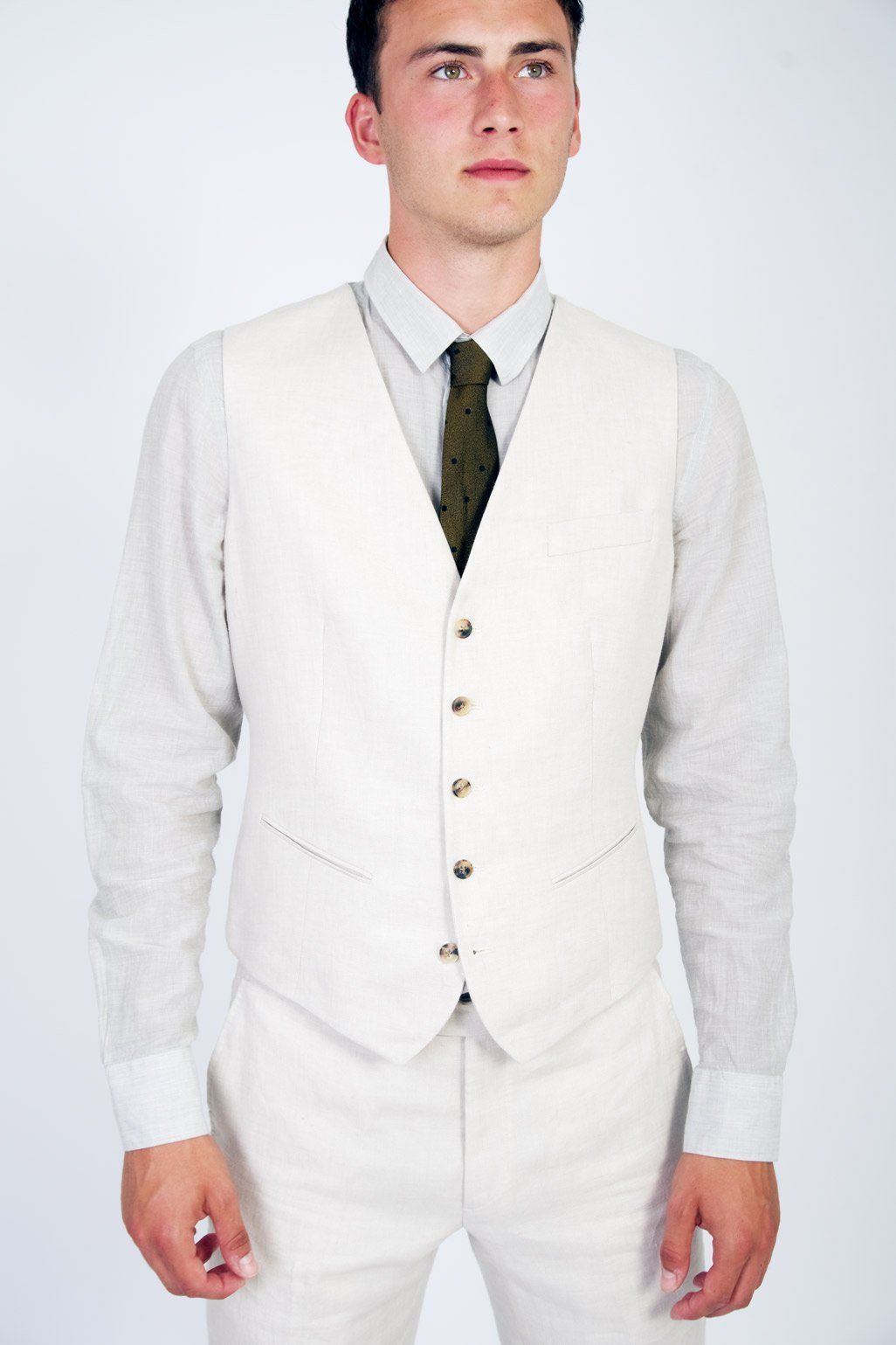 DAN | Formal Suit Waistcoat | Ecru I €240 -HANSEN Garments- HANSEN Garments