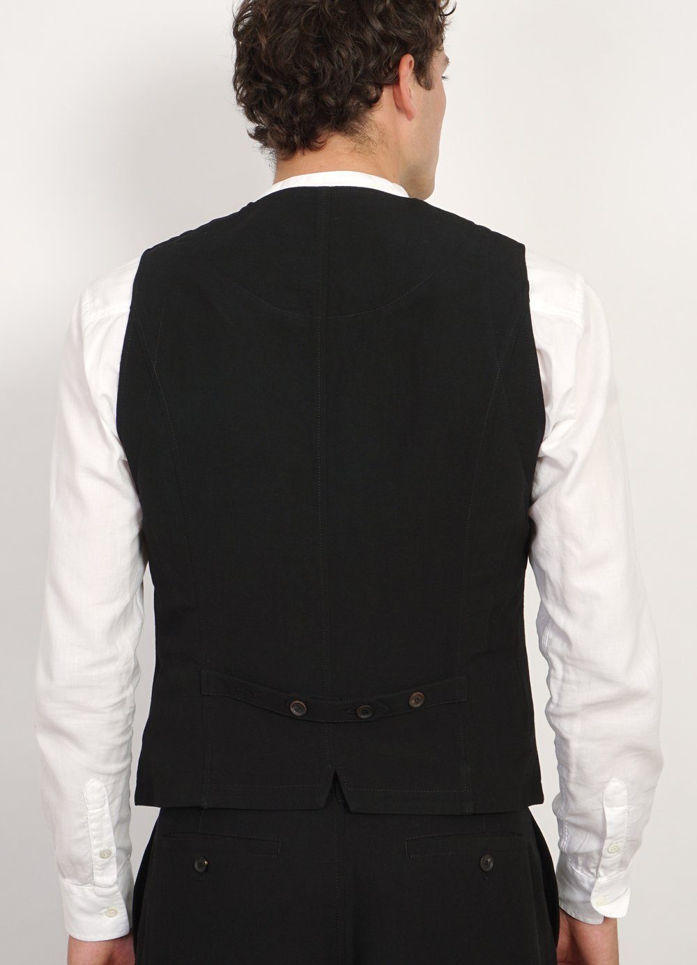 DANIEL | Four Button Waistcoat | Black -HANSEN Garments- HANSEN Garments