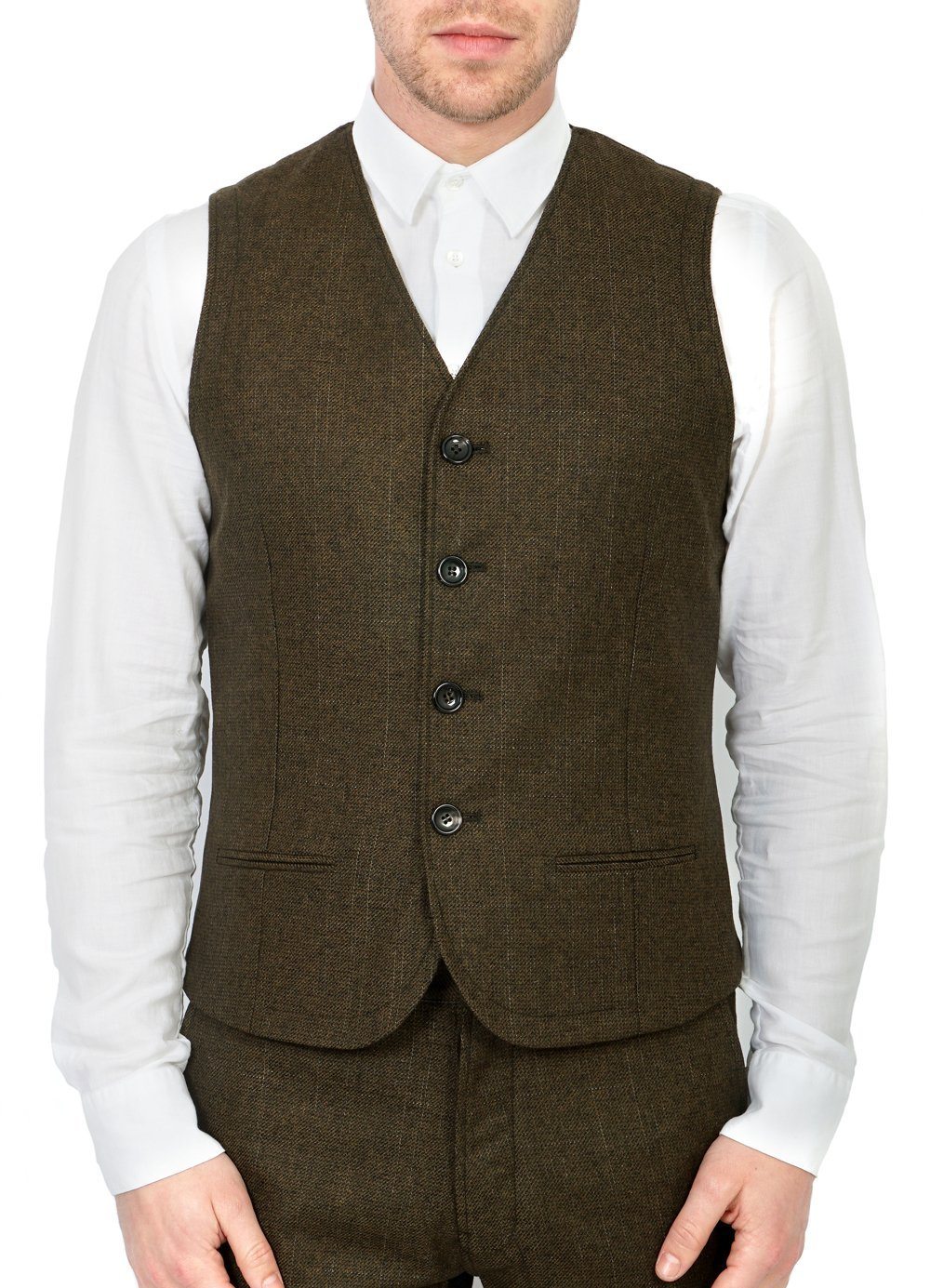 DANIEL | Informal 4-button Waistcoat | October | €230 -HANSEN Garments- HANSEN Garments