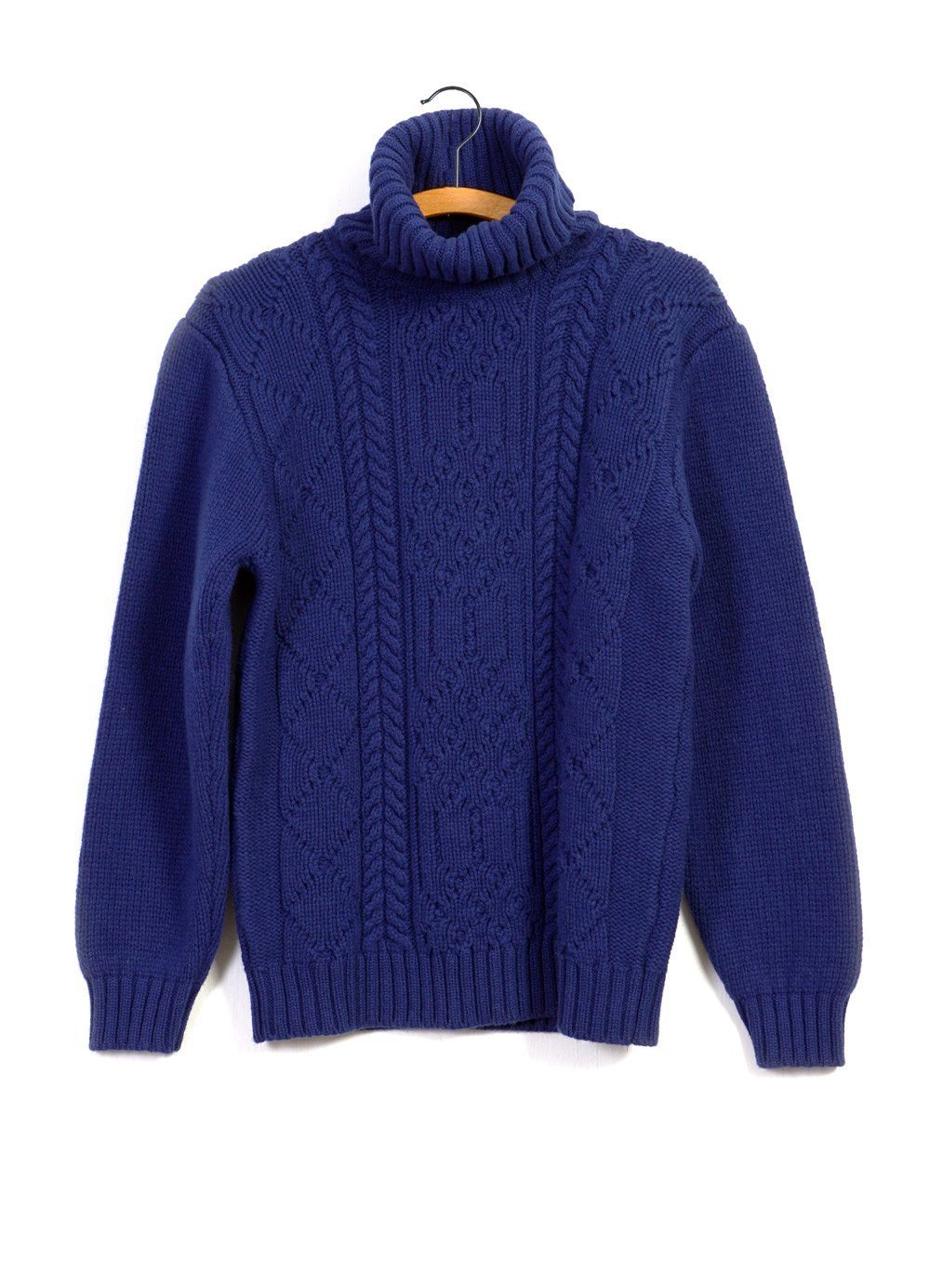 DECONSTRUCTED ARAN | Turtle Neck Knit | Electric Blue | €300 -Inis Meáin- HANSEN Garments