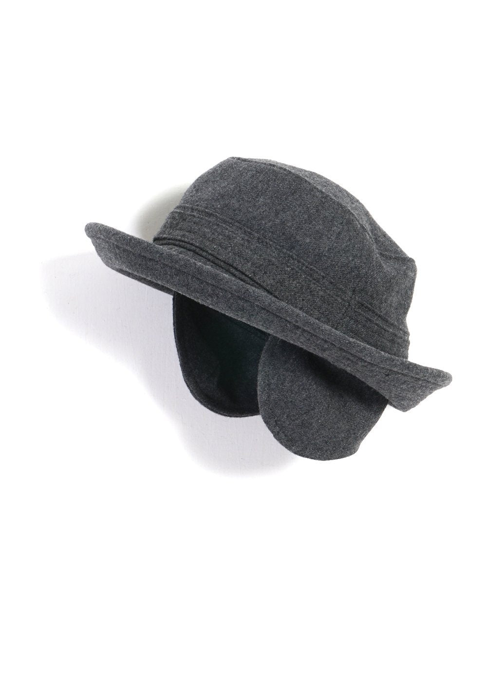 HANSEN Garments - EDVARD | Bucket Hat With Earflaps | Grey Melange - HANSEN Garments