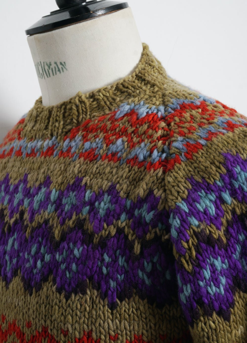 CHAMULA - FAIR ISLE 8 | Hand-knitted Pullover | Alfalfa - HANSEN Garments