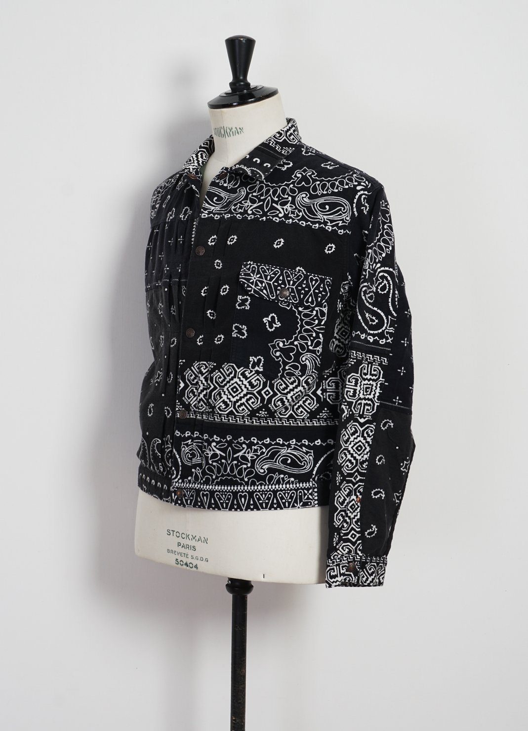 KAPITAL - Flannel 1st | Reversible Bandana Jacket | Black x Khaki - HANSEN Garments