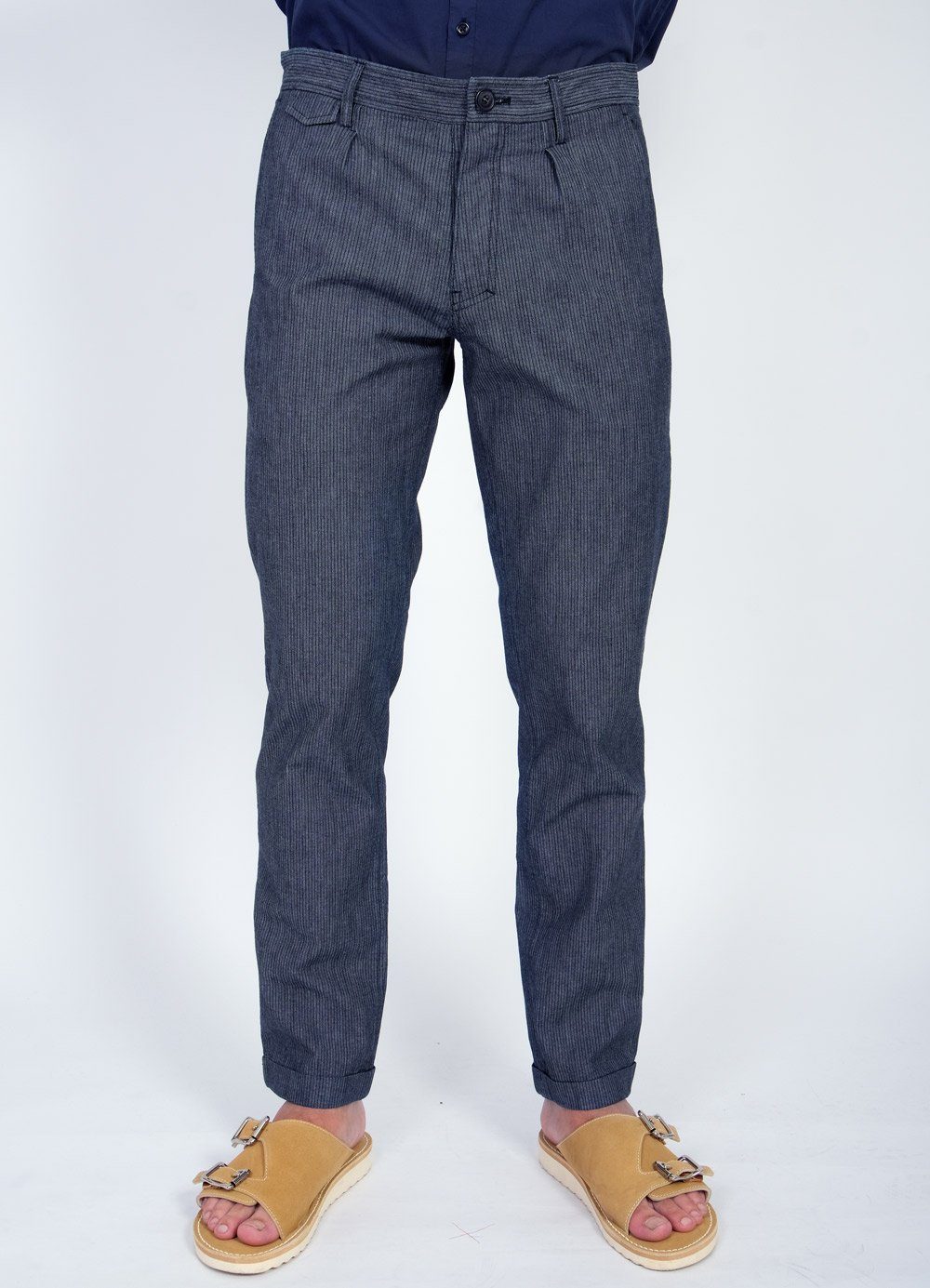 FRANK | Regular Fit Trousers | Indigostripe | €200 -HANSEN Garments- HANSEN Garments