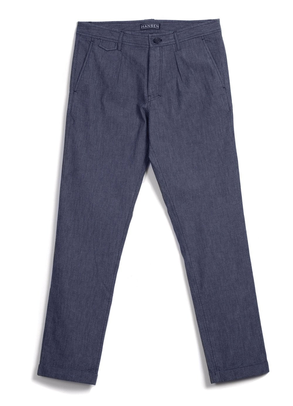 FRANK | Regular Fit Trousers | Indigostripe | €200 -HANSEN Garments- HANSEN Garments
