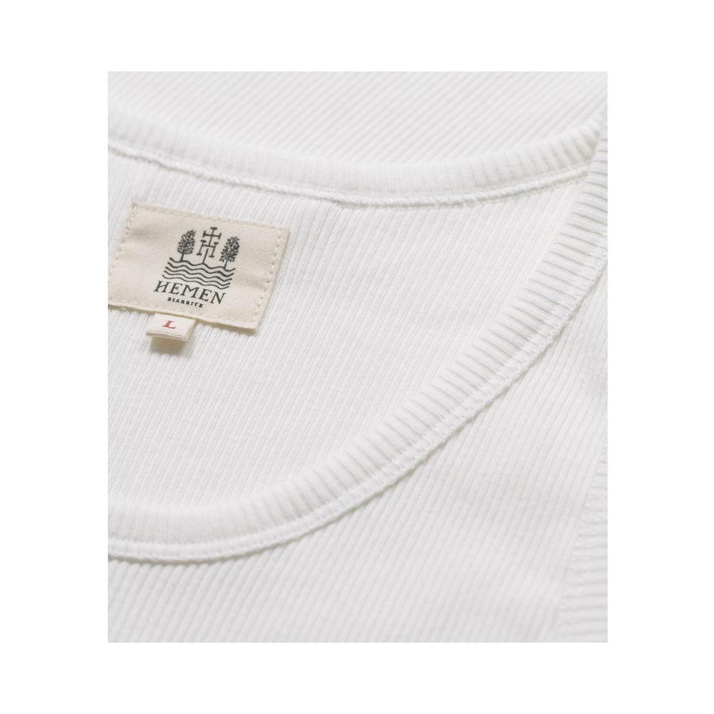 GARI | Organic Tank Top | White | €45 -HEMEN BIARRITZ- HANSEN Garments