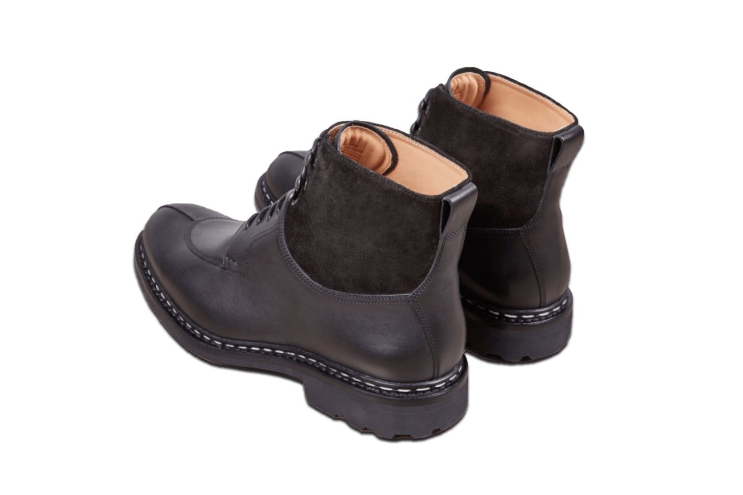 HESCHUNG - GINKGO | Leather Boot with Suede Collar | Black - HANSEN Garments