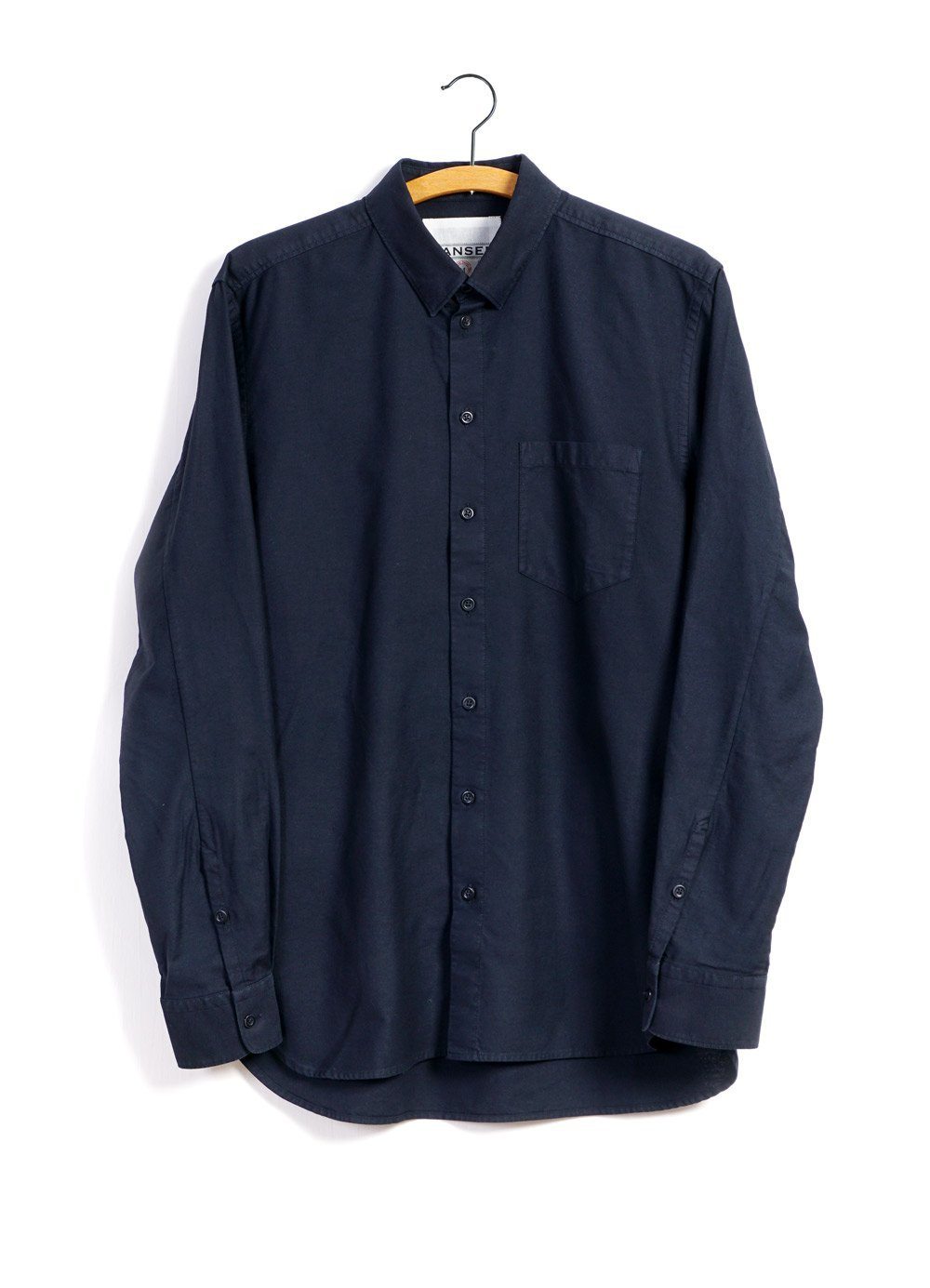 HANSEN Garments - HAAKON | Hidden Button Down Shirt | Navy - HANSEN Garments