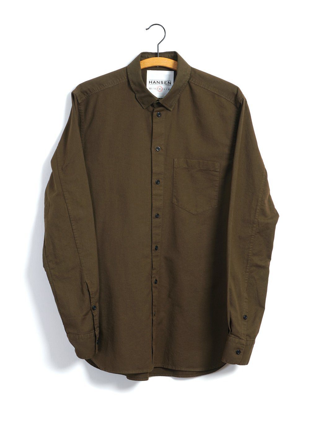 HANSEN Garments - HAAKON | Hidden Button Down Shirt | Plant - HANSEN Garments