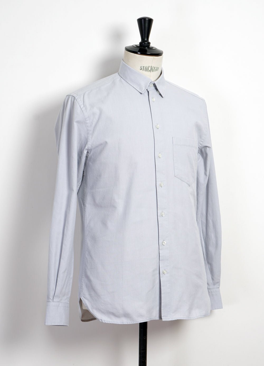HANSEN Garments - HAAKON | Hidden Button Down Shirt | Silver - HANSEN Garments