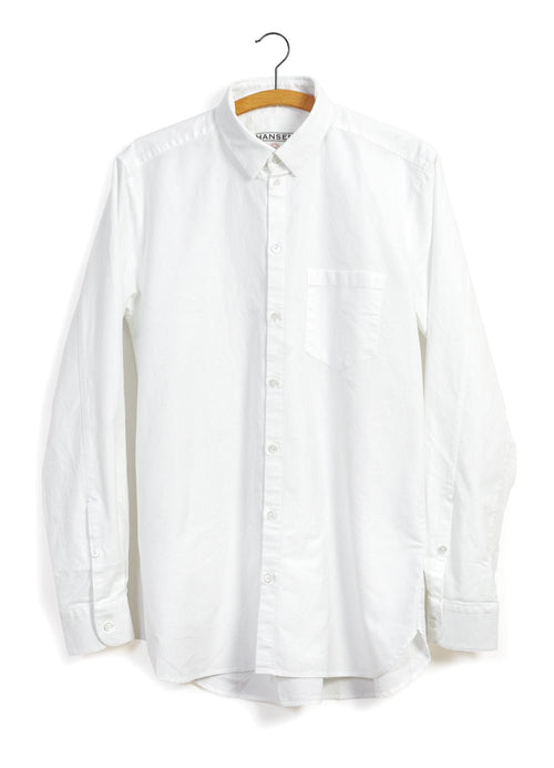 HAAKON | Hidden Button Down Shirt | White