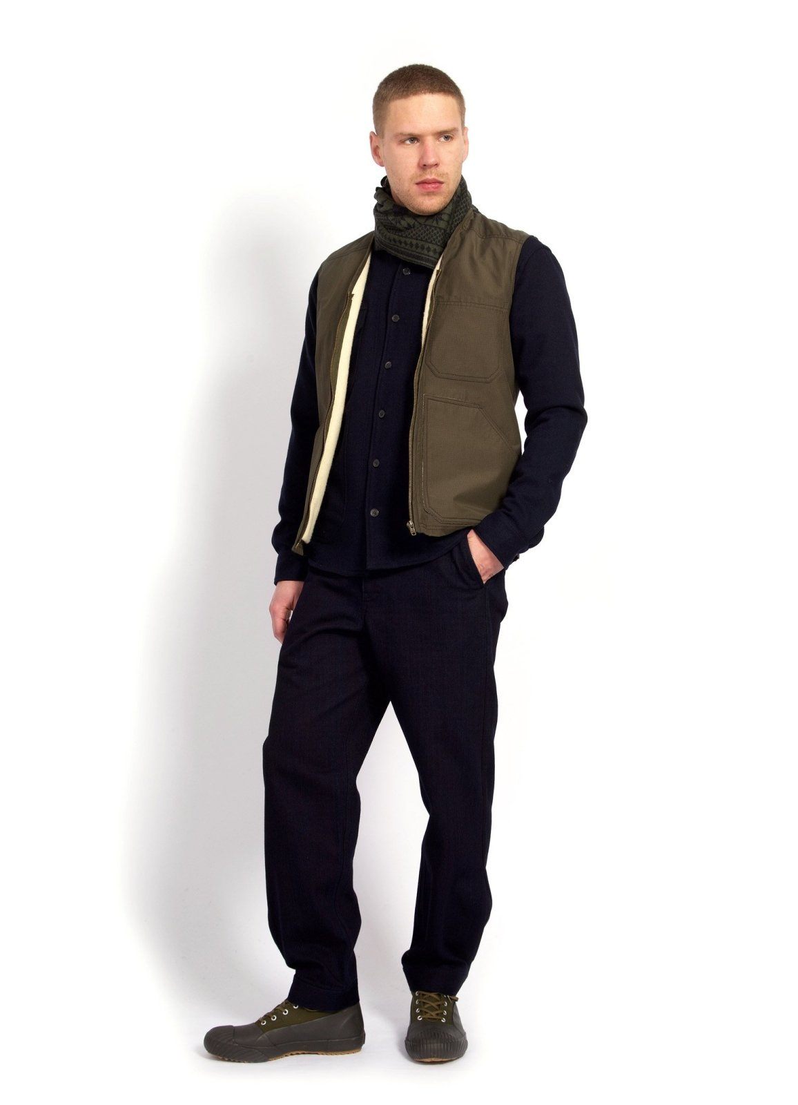 HERBERT | Lined Zipper Work Waistcoat | Tech Army | €255 -HANSEN Garments- HANSEN Garments