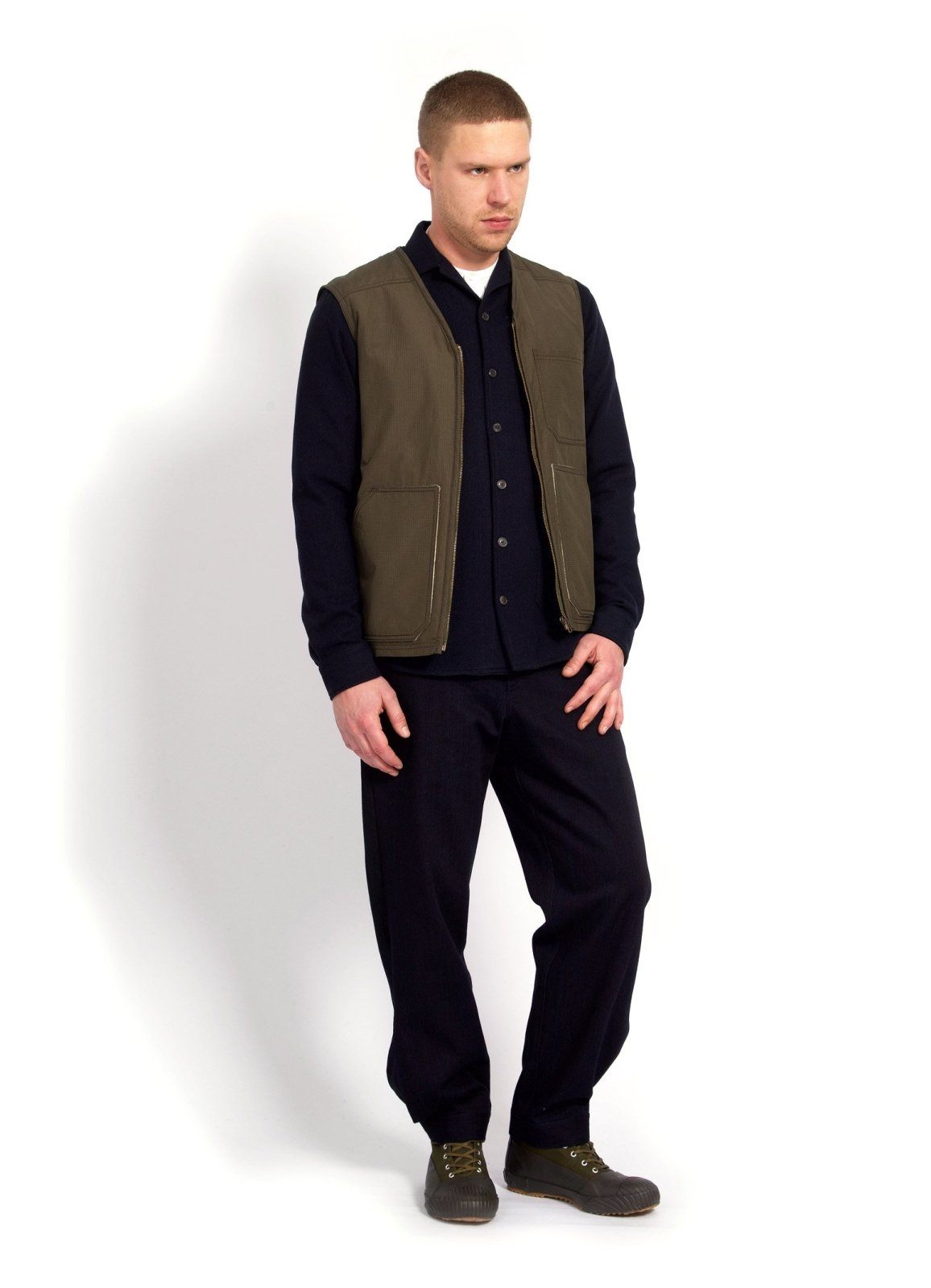 HERBERT | Lined Zipper Work Waistcoat | Tech Army | €255 -HANSEN Garments- HANSEN Garments