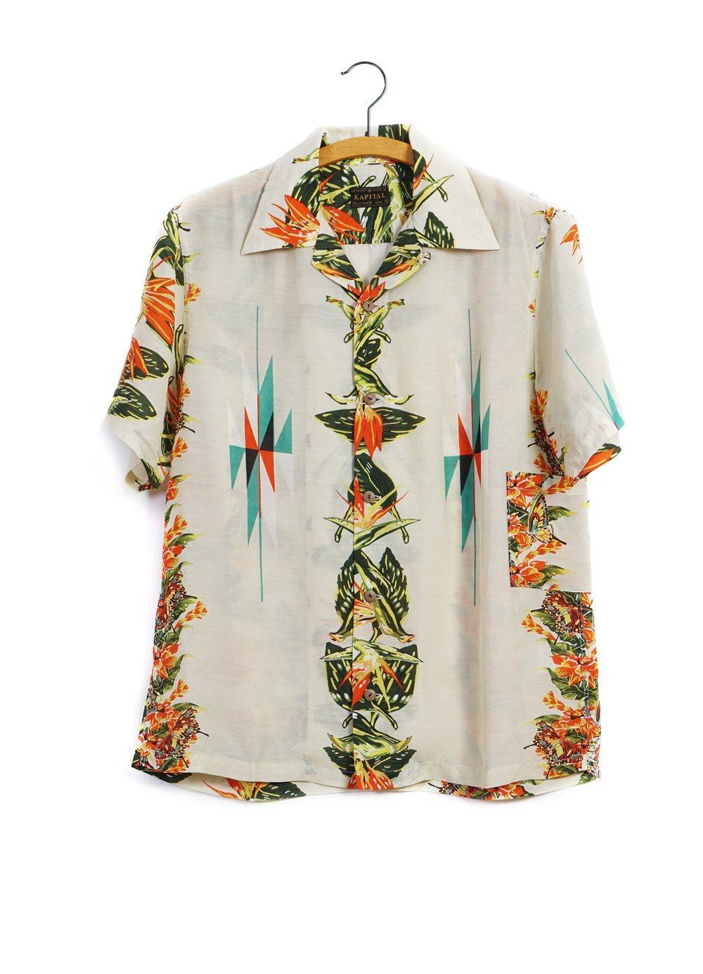 HIBISCUS ORTEGA | Aloha Shirt | Beige | €415 -Kapital- HANSEN Garments