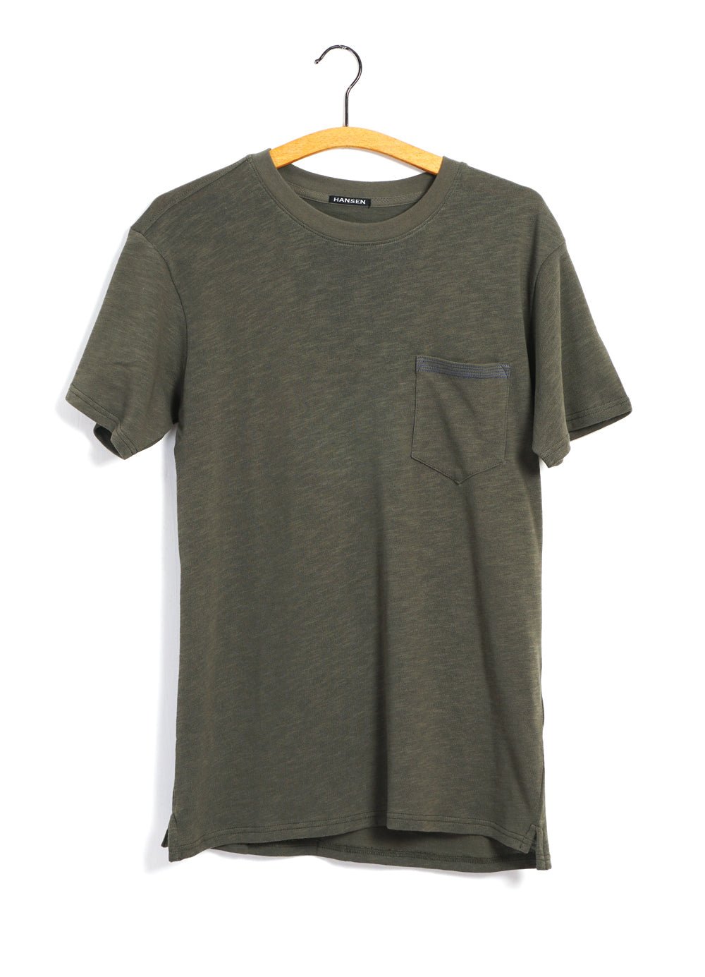 HANSEN GARMENTS - JAMES | Crew Neck Pocket T | Green - HANSEN Garments