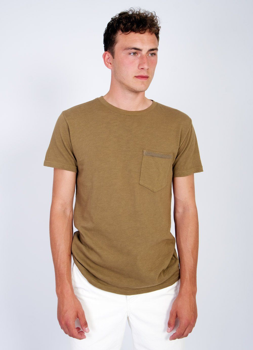 JAMES | Slub Yarn Pocket T| Khaki | €95 -HANSEN Garments- HANSEN Garments