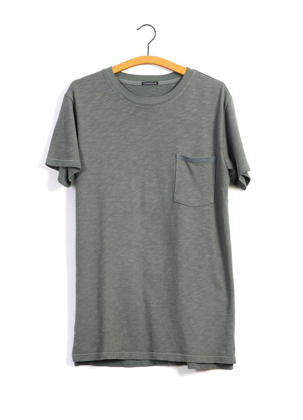 JAMES | Slub Yarn Pocket T | Moss -HANSEN Garments- HANSEN Garments