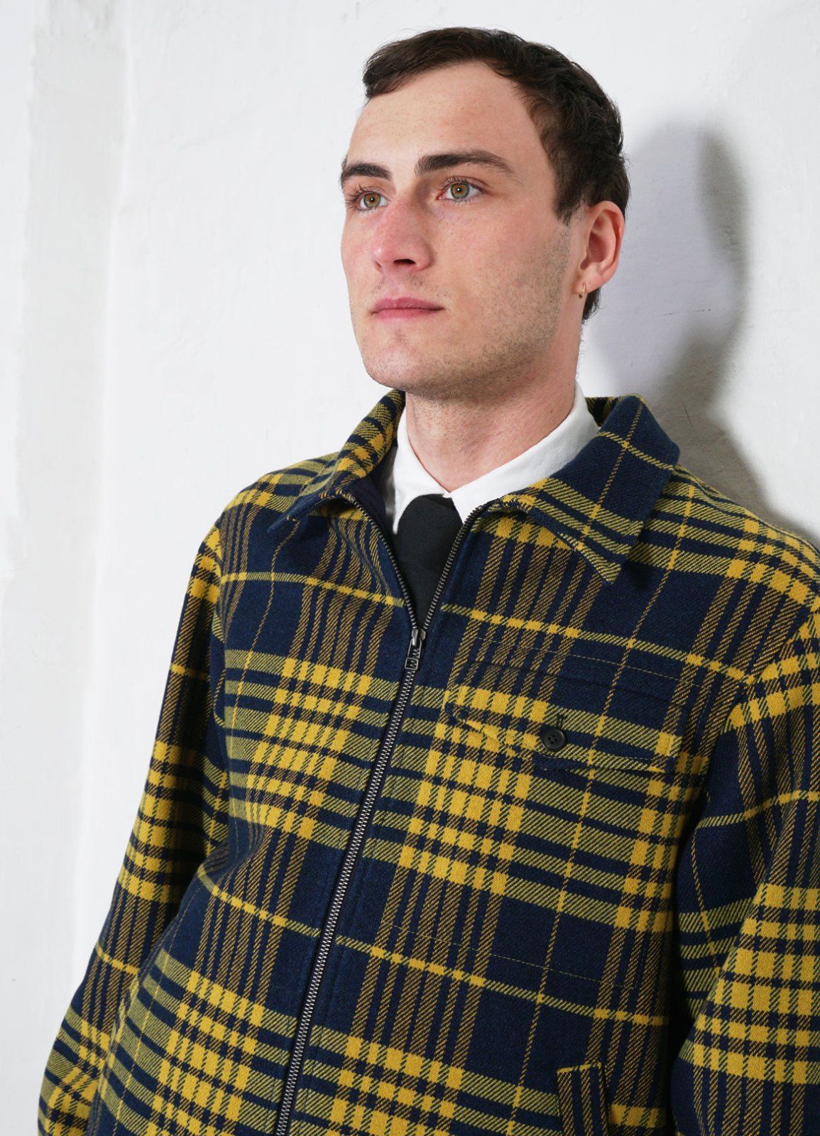 JARLE | Casual Zipper Jacket | Yellow Check – HANSEN Garments