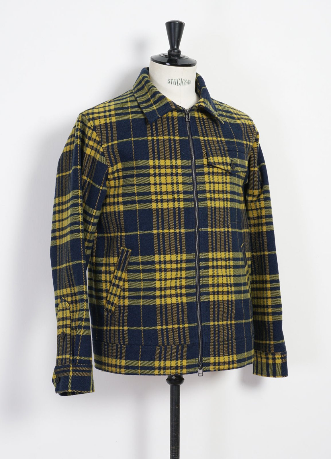 HANSEN GARMENTS - JARLE | Casual Zipper Jacket | Yellow Check - HANSEN Garments