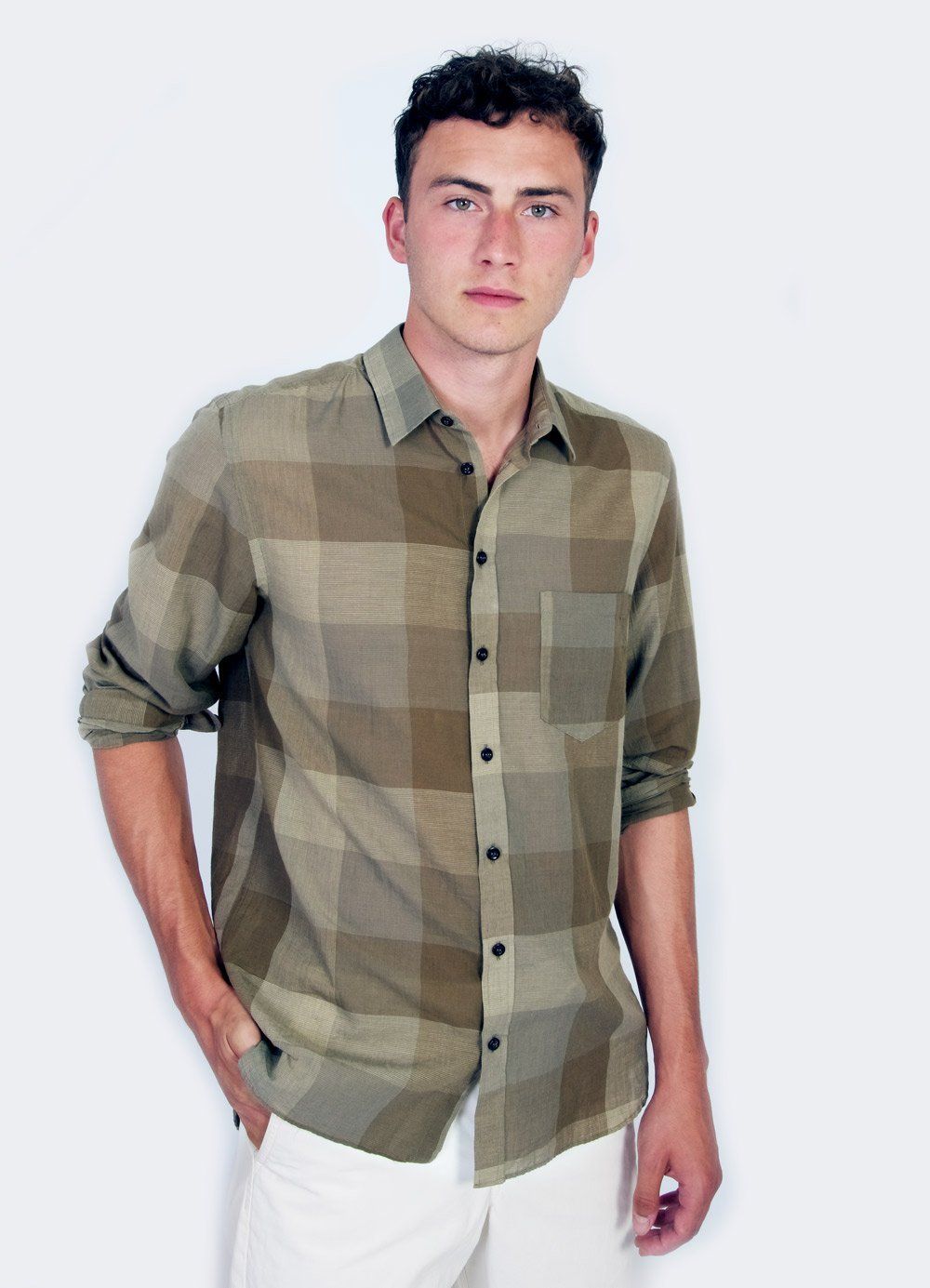 JESPER | Casual Chequered Shirt | Olivetree | €200 -HANSEN Garments- HANSEN Garments