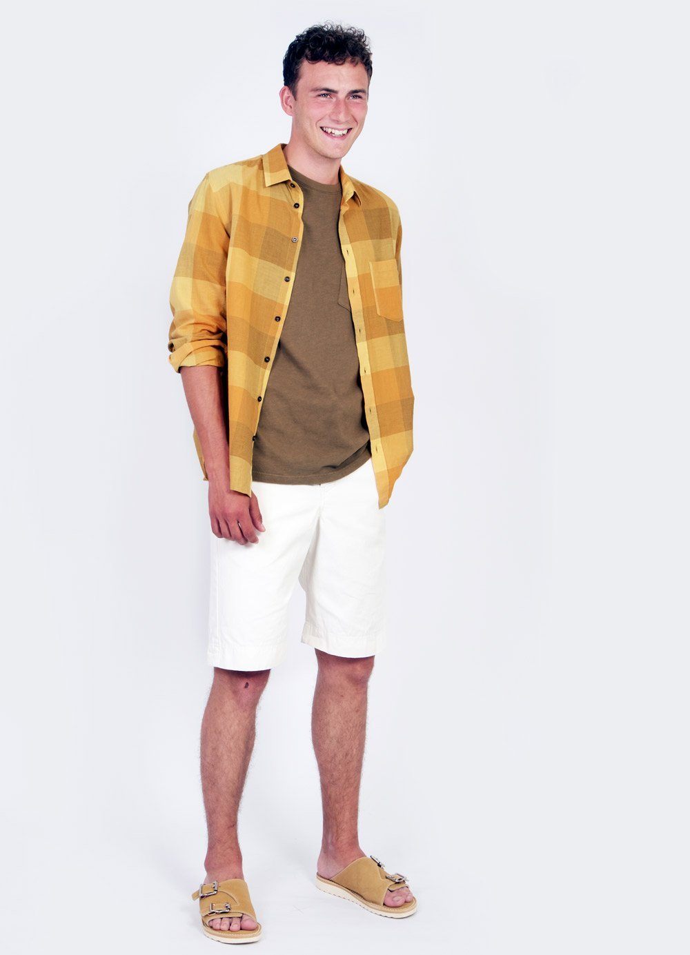 JESPER | Casual Chequered Shirt | Sunflower | €200 -HANSEN Garments- HANSEN Garments