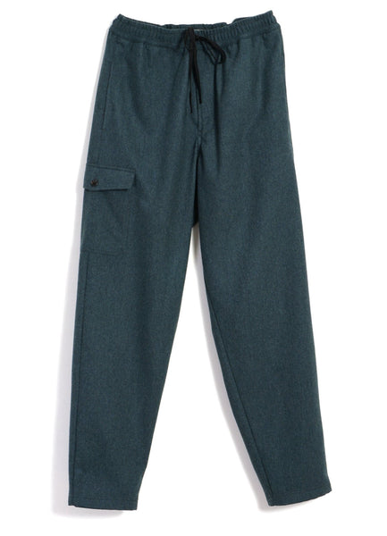 Mini Boden pull-on elastic waist corduroy cargo pants green cotton 7 unisex