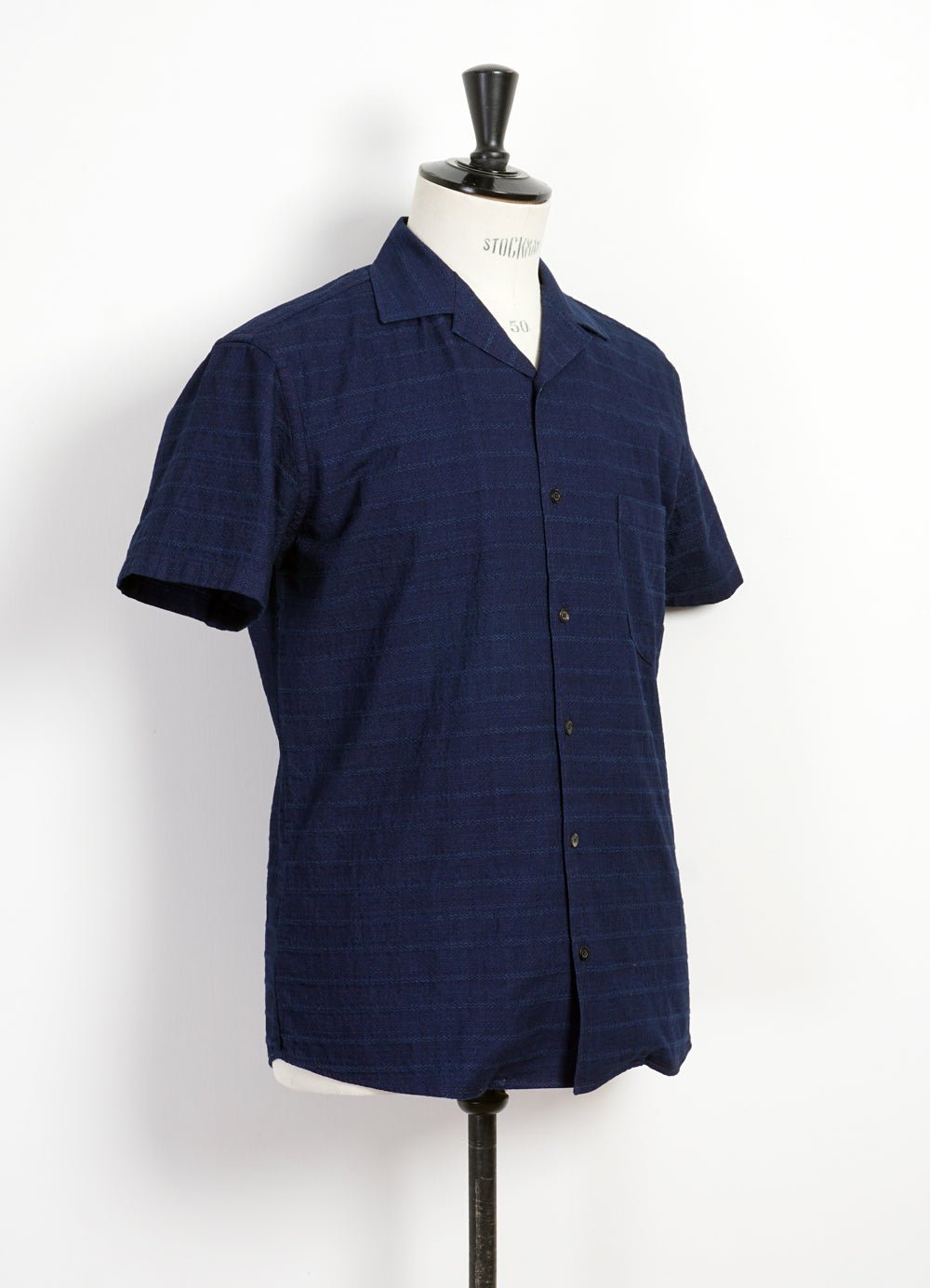 HANSEN GARMENTS - JONNY | Short Sleeve Shirt | Dobby Indigo - HANSEN Garments
