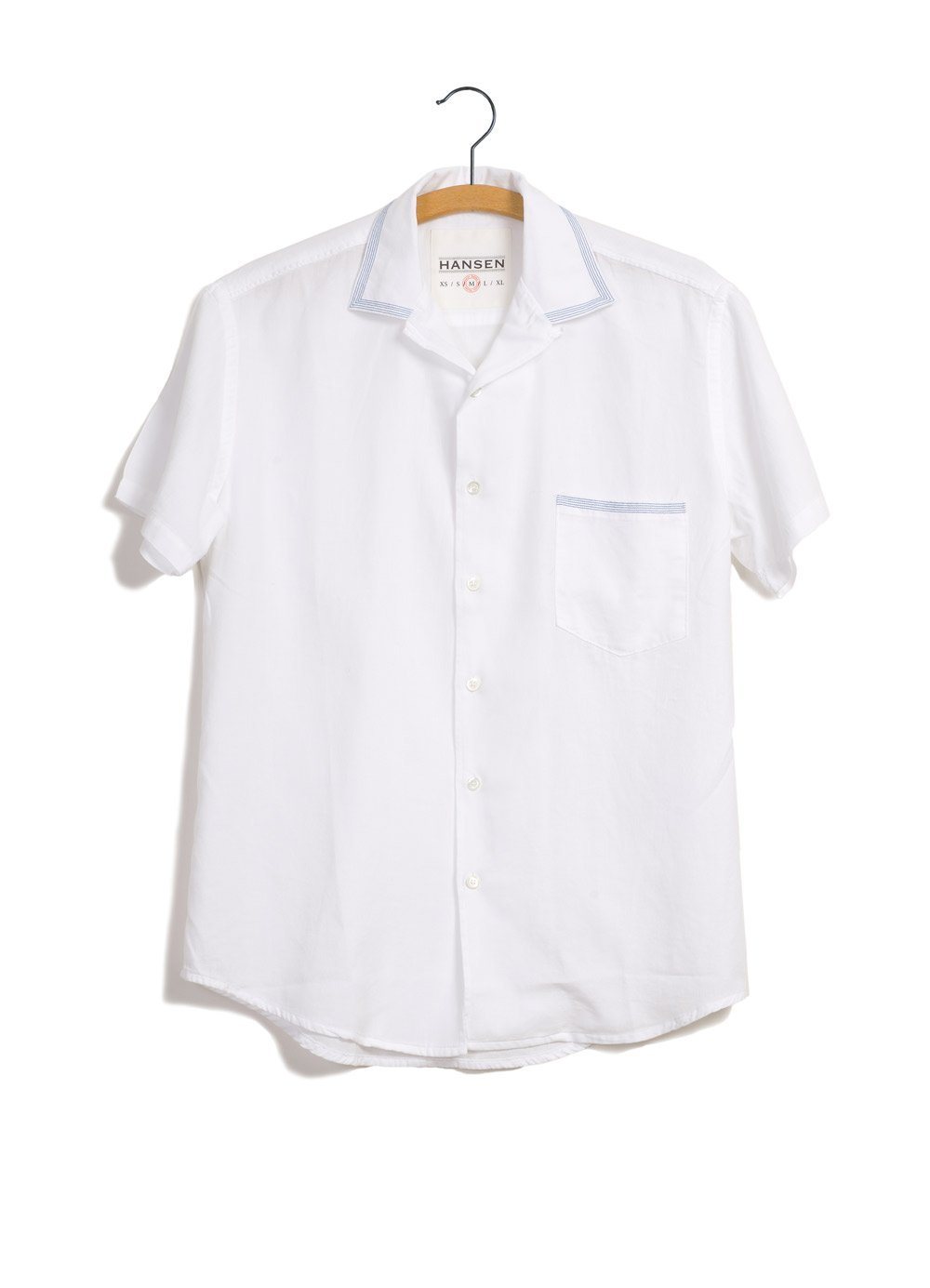JONNY | Short Sleeve Shirt | White | €160 -HANSEN Garments- HANSEN Garments