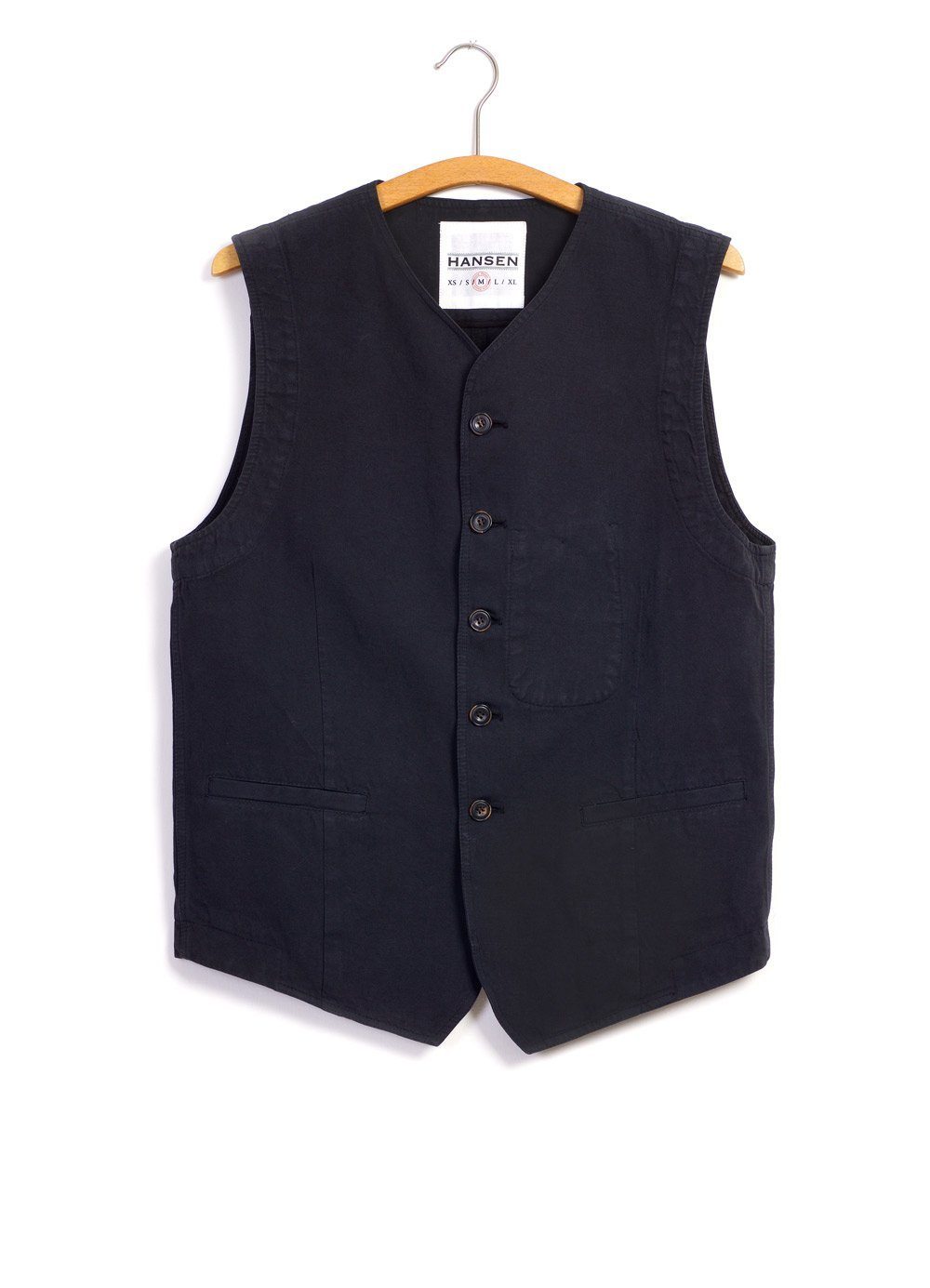KAJ | Casual Waistcoat | Black | €200 -HANSEN Garments- HANSEN Garments
