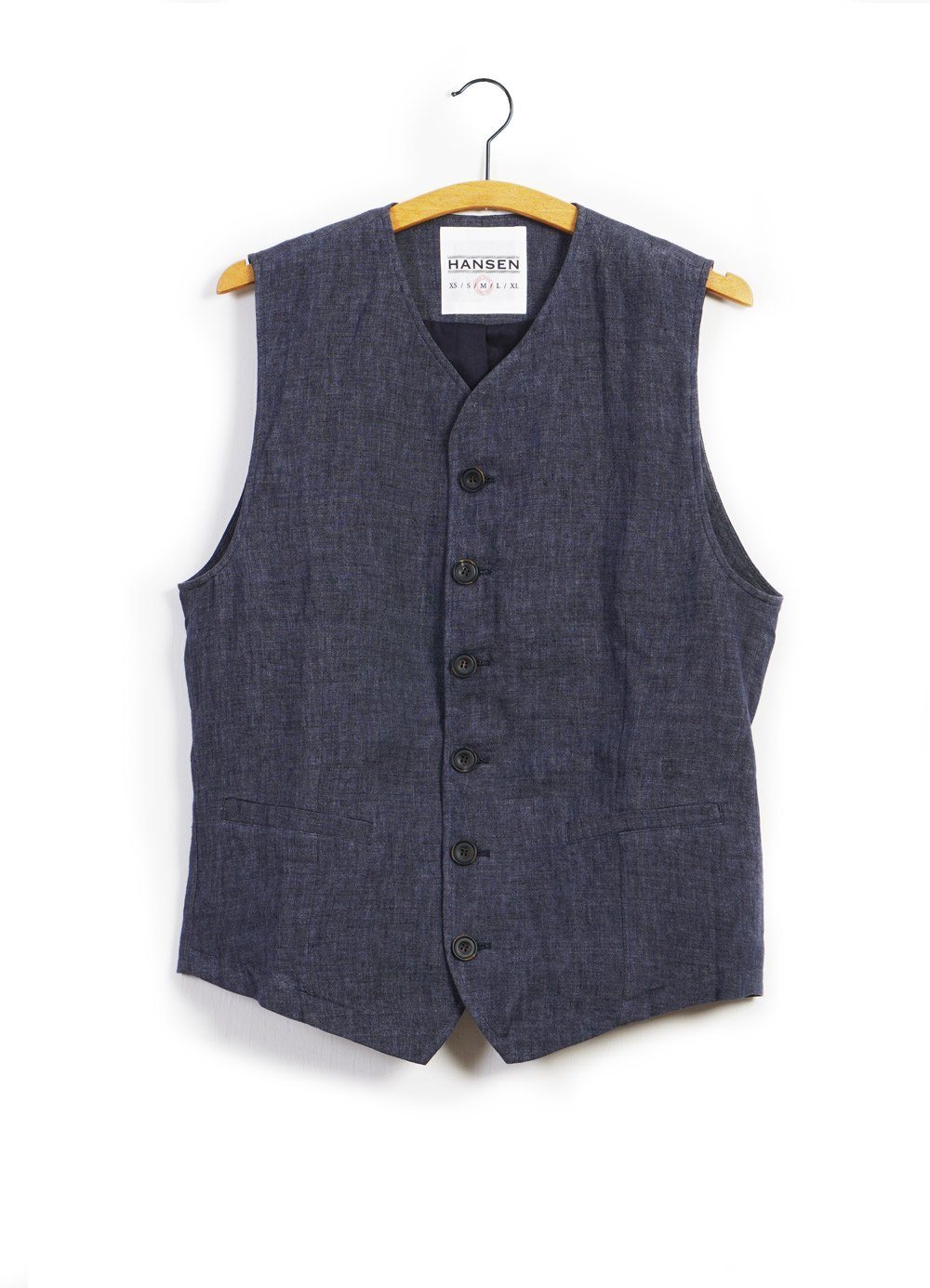 KALLE | Casual Classic Vest | Blue Delave | €225 -HANSEN Garments- HANSEN Garments