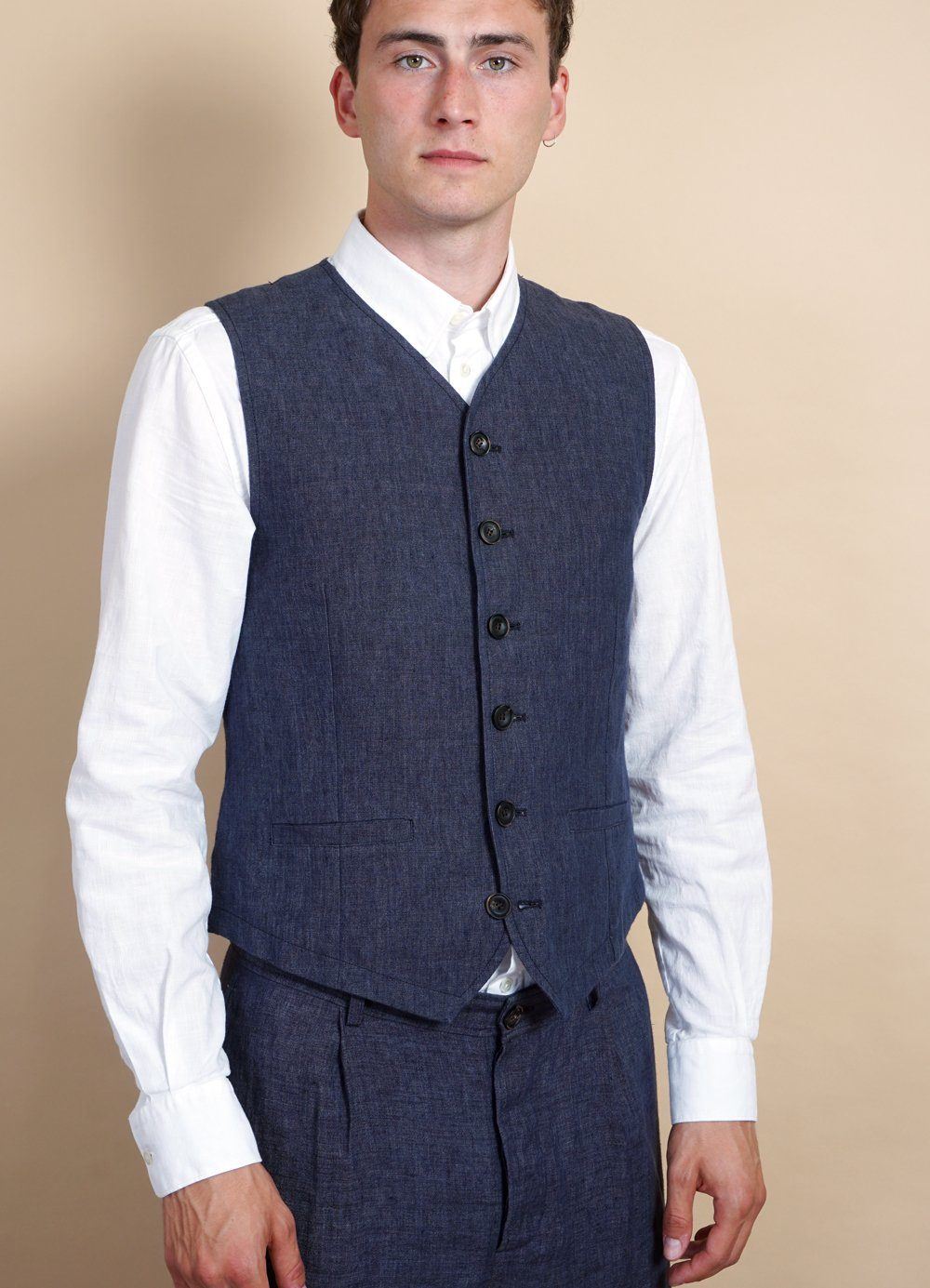 HANSEN GARMENTS - KALLE | Casual Classic Vest | Blue Delave - HANSEN Garments