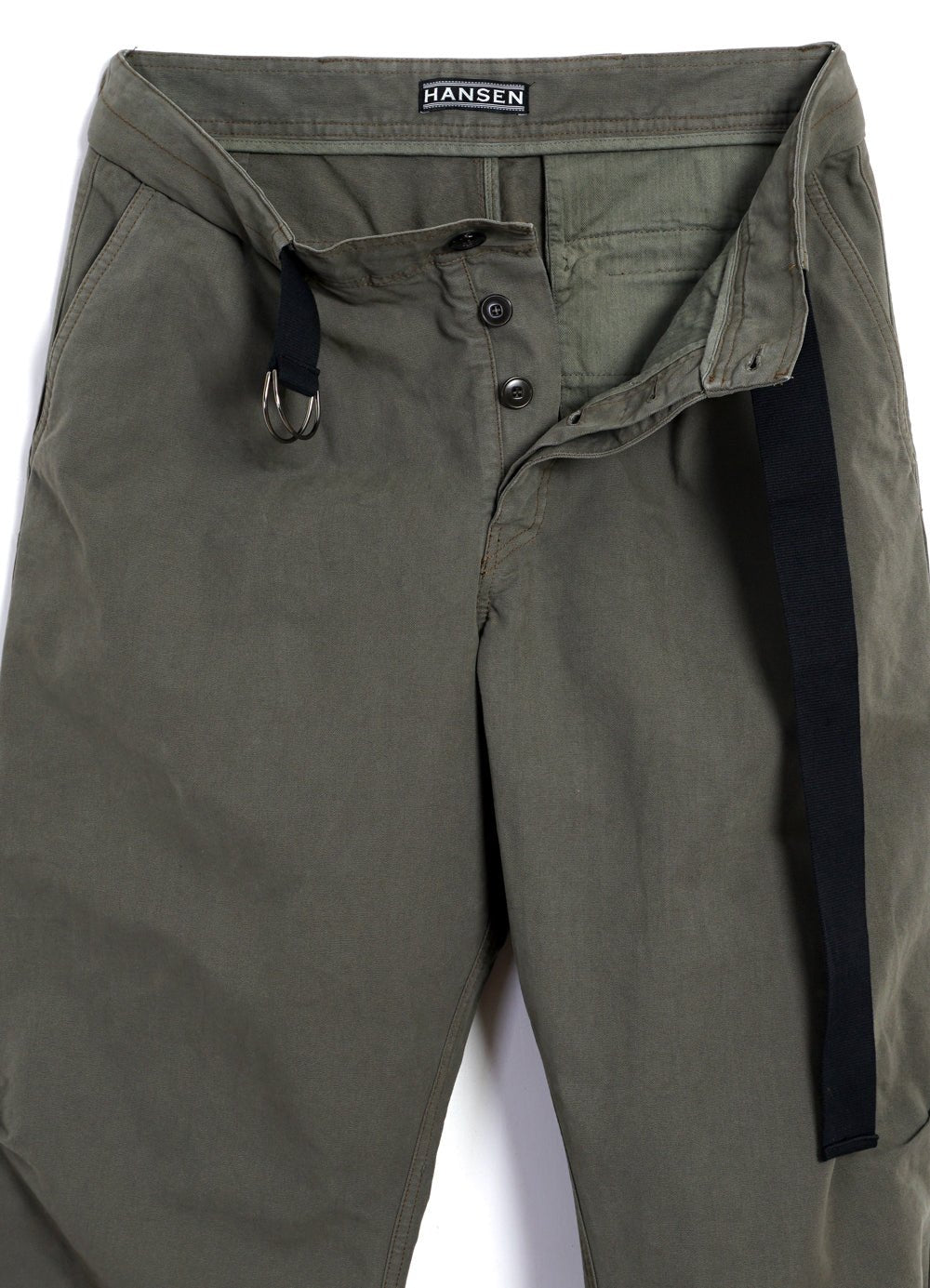 HANSEN GARMENTS - KARLO | Wide Cut Utility Trousers | Green - HANSEN Garments