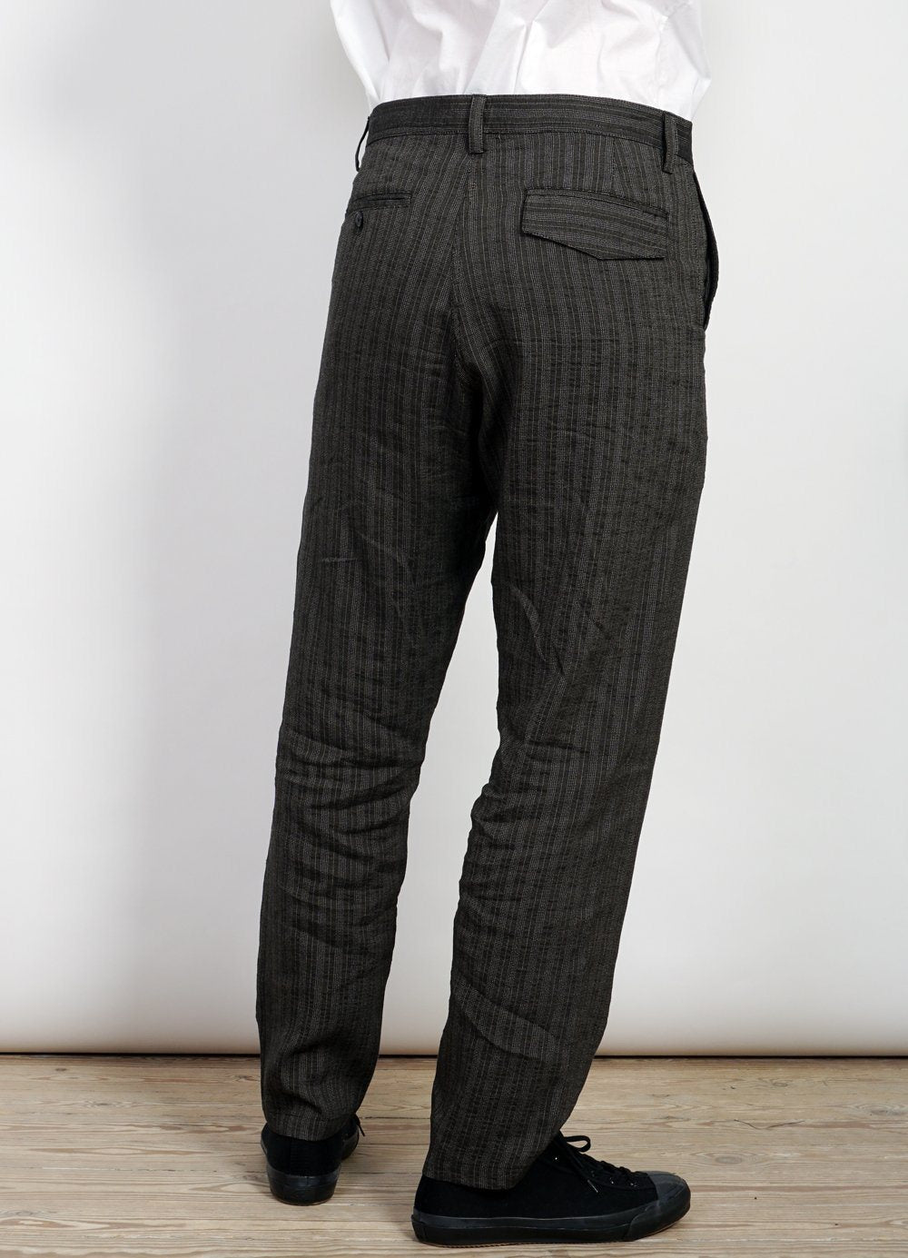 KEN | Wide Cut Trousers| Taupe Stripes -HANSEN Garments- HANSEN Garments