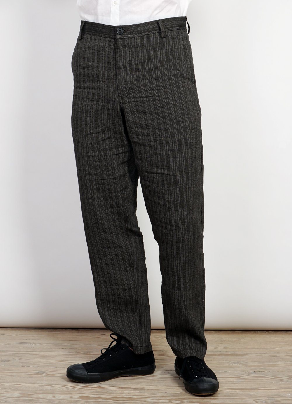 KEN | Wide Cut Trousers| Taupe Stripes -HANSEN Garments- HANSEN Garments